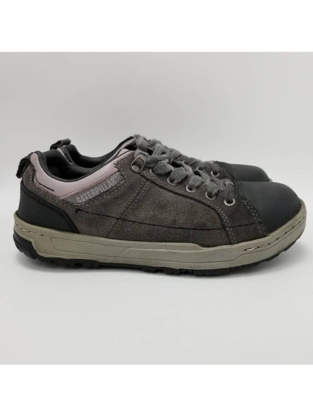 Cat Caterpillar Womens Steel Toe Safety Work Shoes Sneakers Leather Lace Up 7.5